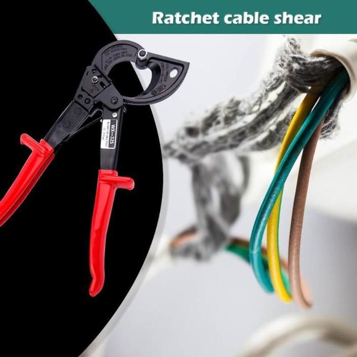 Tang Potong Kabel Ratchet / Ratchet Cable Cutter Alat Pemotong Kabel Listrik Besar