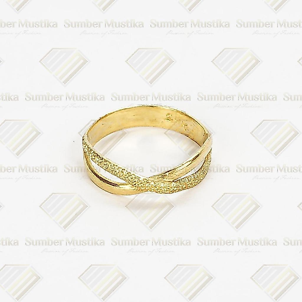 Cincin model Pita Doff Emas 24 karat kadar 99%