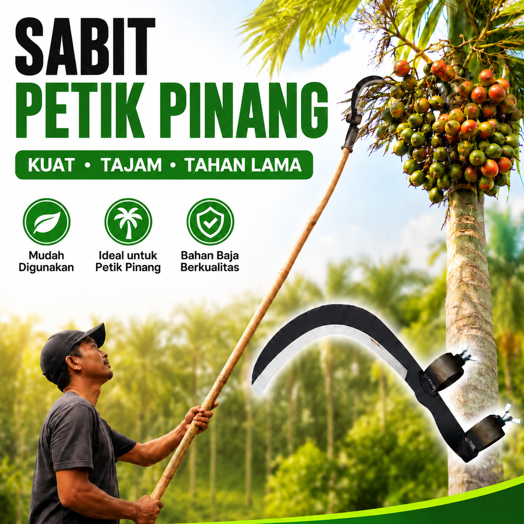 Arit Pinang Arit Baja Mangan Arit Kelapa Sawit Arit Panen Buah/arit Pemotong Rumput Arit Serbaguna