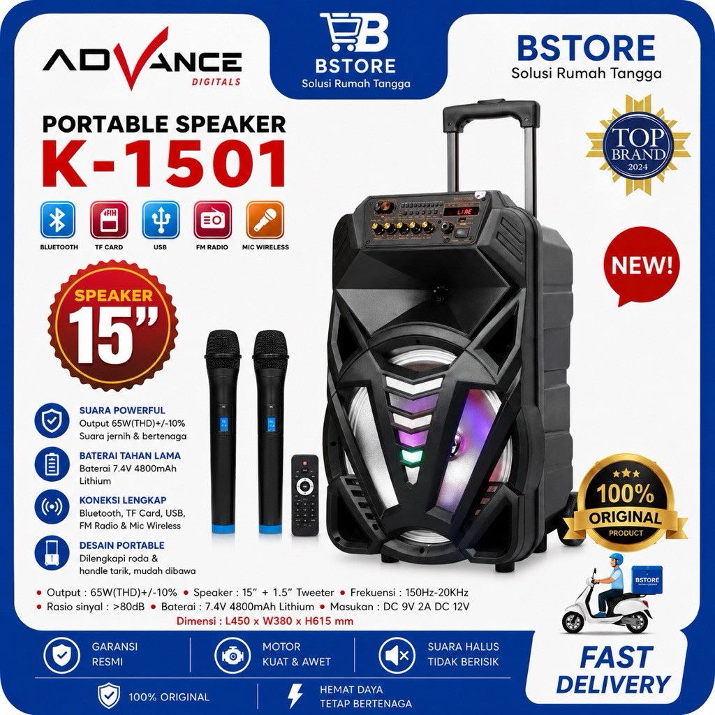 PORTABLE SPEAKER ADVANCE K-1501