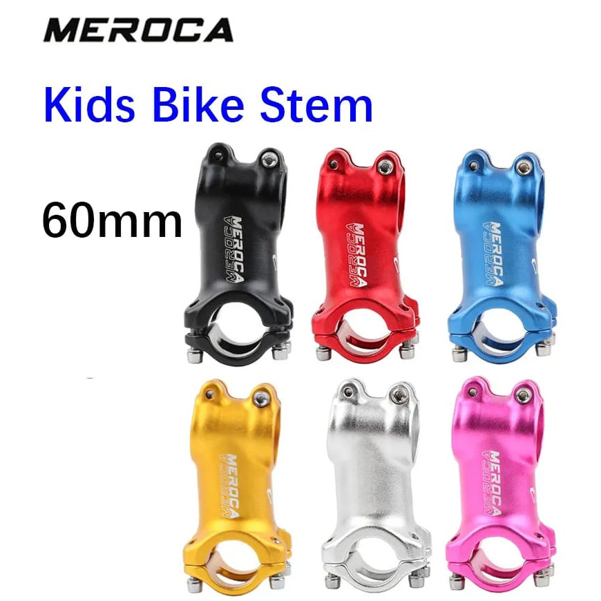 Foto Meroca Stem 60mm clamp handlebar 25.4 fork OS 28.6 mm sepeda anak Pushbike Balance bike Alloy