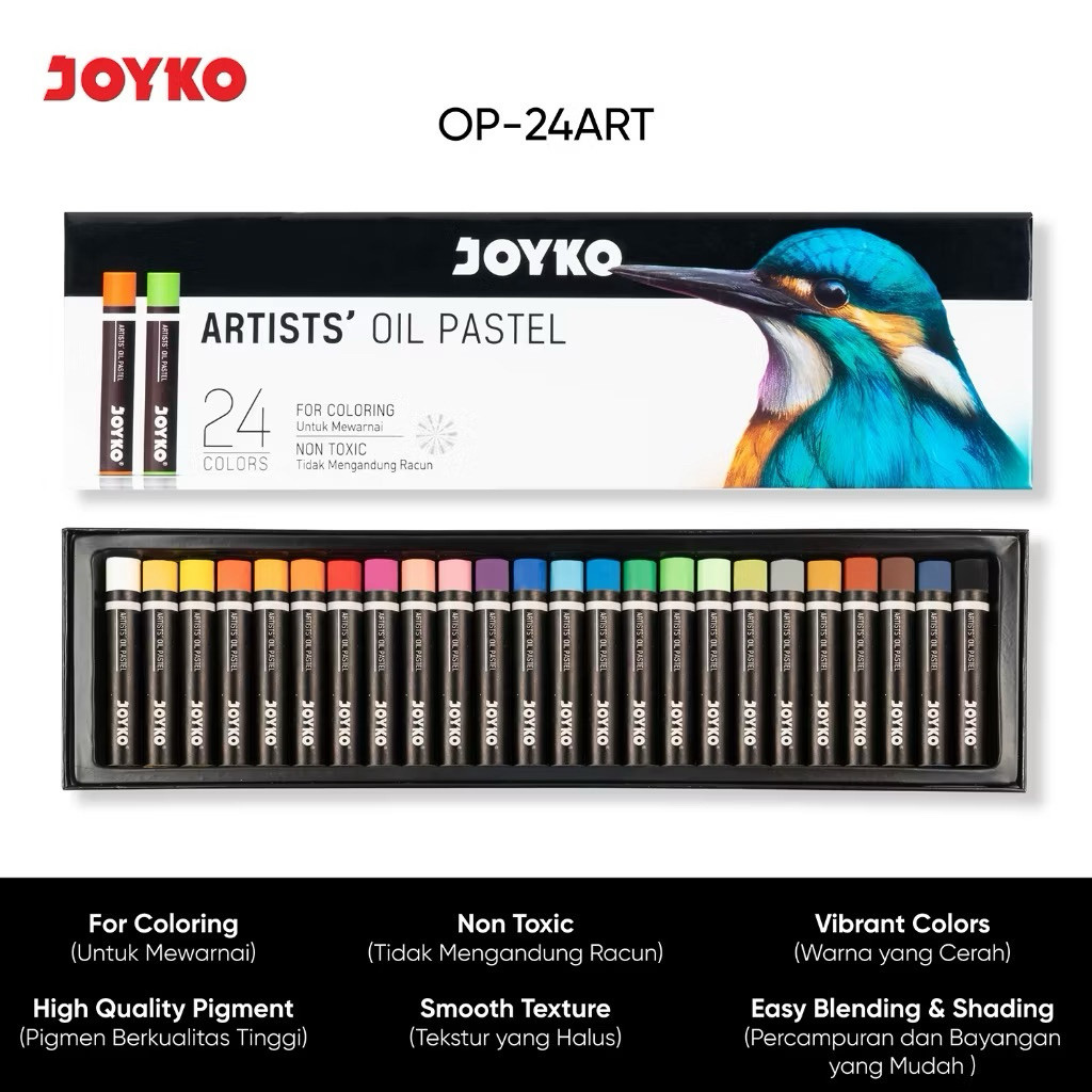 Artists Oil Pastel JOYKO OP-24ART 24 Warna Krayon Minyak