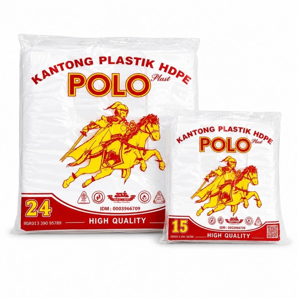 POLO Kantong Plastik Bening HDPE | Ukuran 15 dan 24