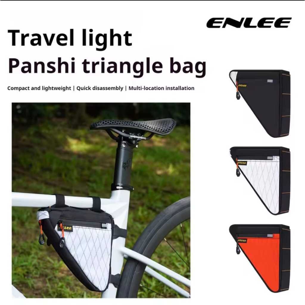 Foto Enlee Tas Sepeda Segitiga Frame Seatpost Sepeda Lipat Seli Roadbike Mtb Tas Triangle Bag