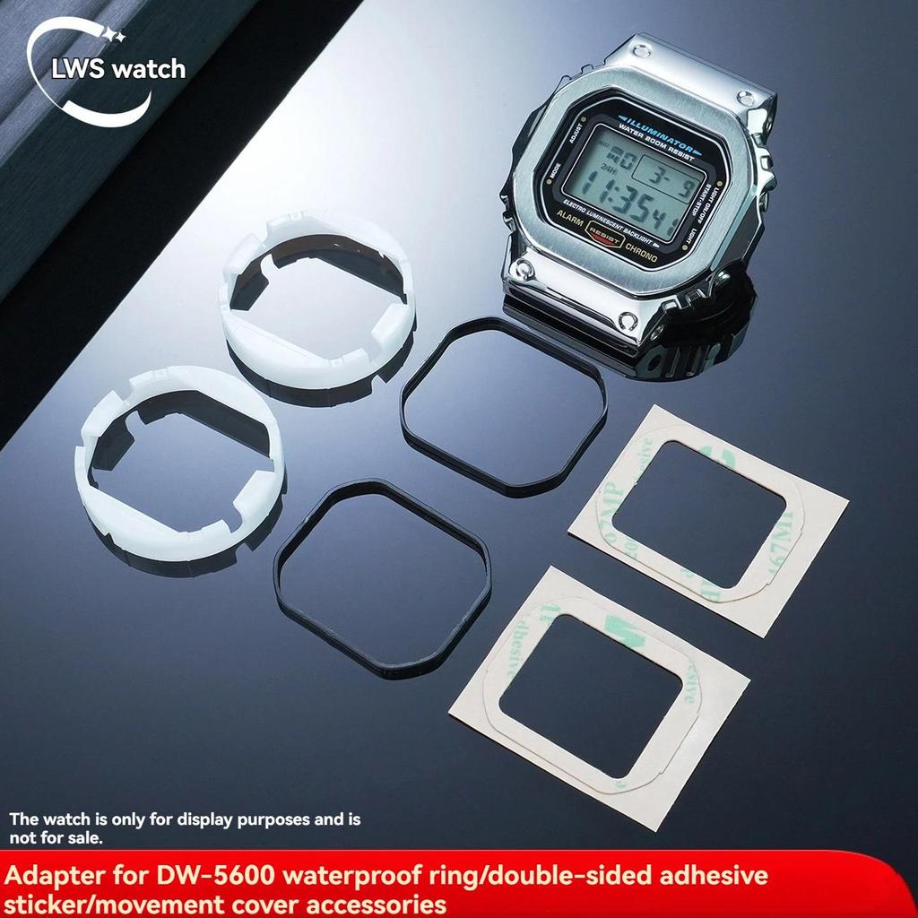 For Casio DW-5600 DW5600 GM-5600 GM5600 Movement Cover Glass Waterproof Ring Glass Double-Sided Adhe