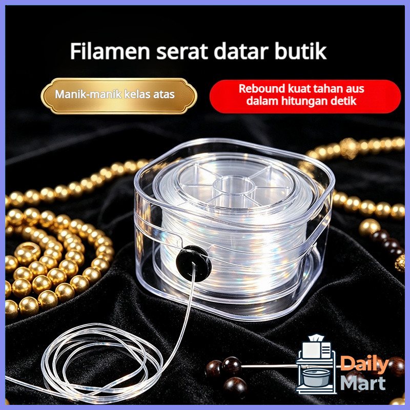 Kemasan kotak benang elastis, inti benang elastis, kerajinan DIY, manik-manik Buddha koleksi, manik-