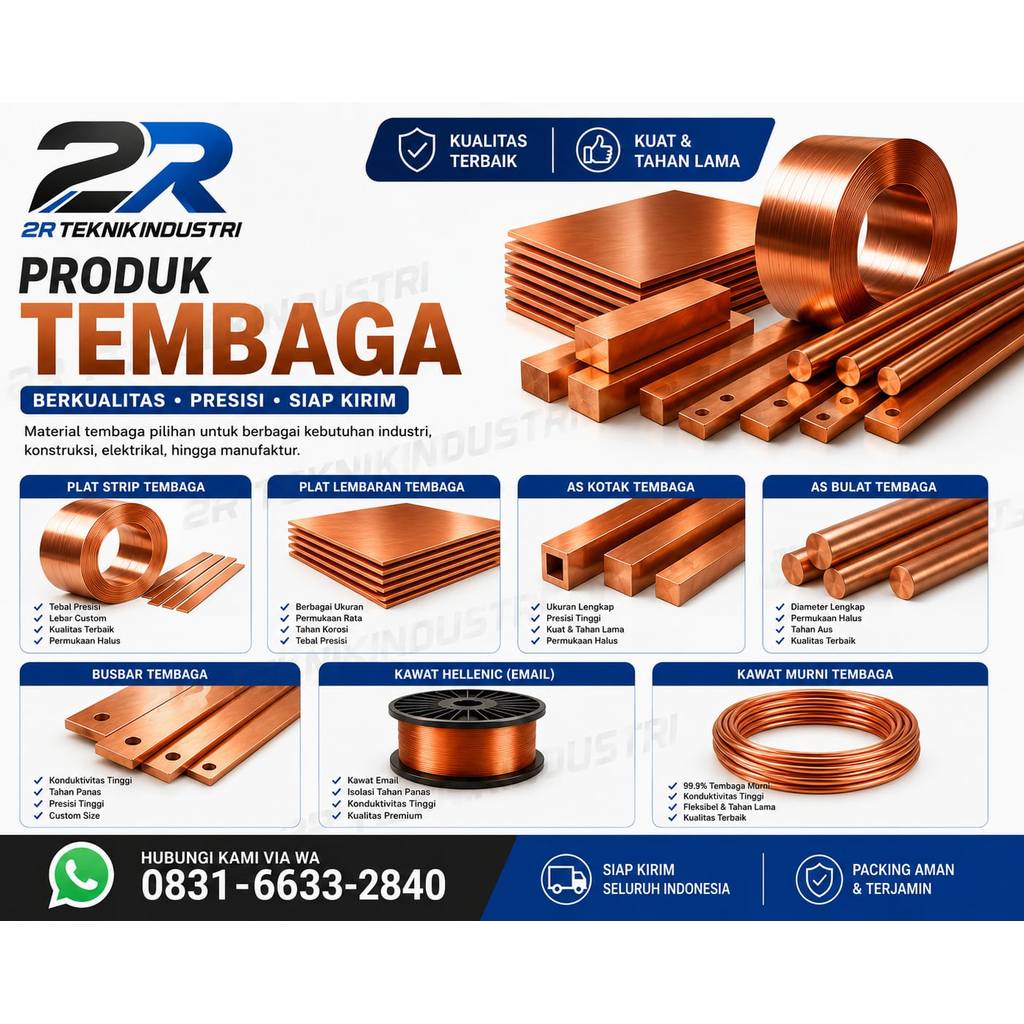As Tembaga Diameter 43mm x 500mm