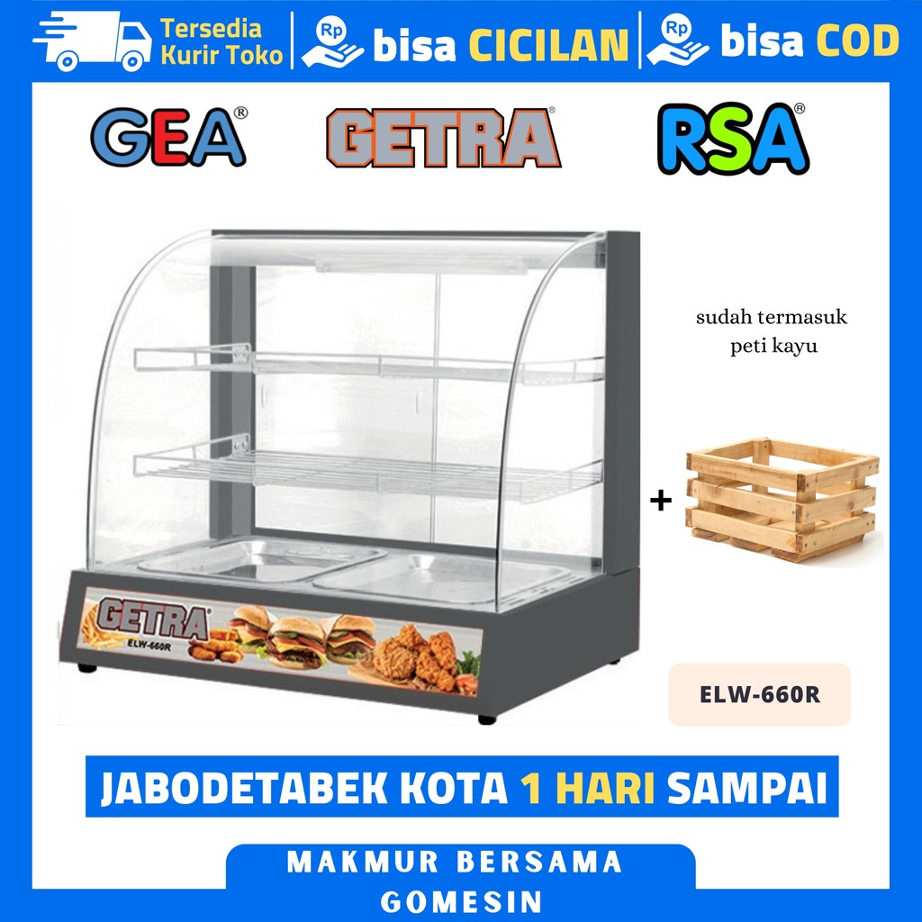 SHOWCASE WARMER GETRA ELW 660R SHOWCASE FRIEDCHICKEN PENGHANGAT AYAM GORENG