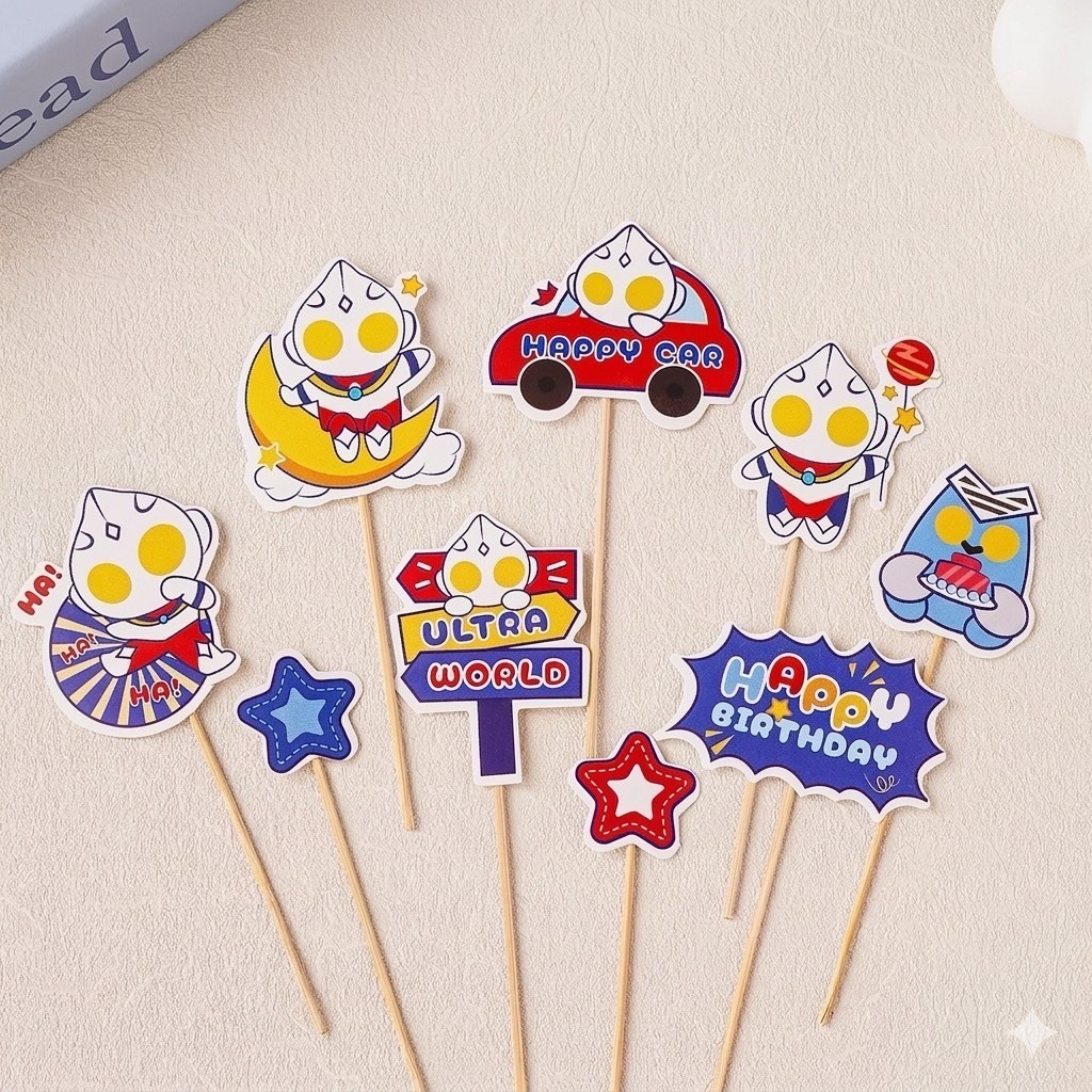 Topper ULTRAMAN Kertas / Topper Cake Kue Ulang Tahun Ultraman