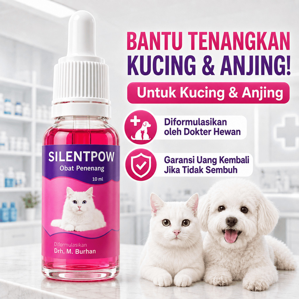 Silentpow 10 ml Obat Penenang Kucing dan Anjing