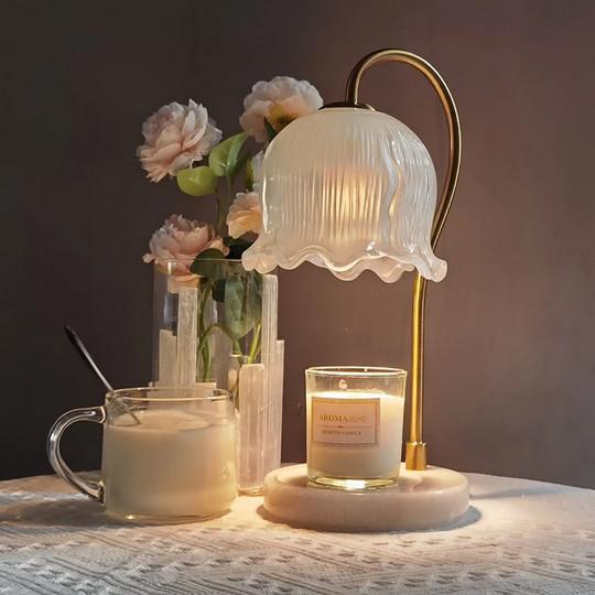 Lampu Tidur Lilin Peleburan Aromaterapi Lampu Lilin Peleburan Marmer Eropa Romantis Lampu Lilin