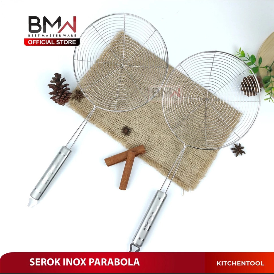 Serok Tirisan Penggorengan Masakan Motif Bunga Stainless Steel Anti Panas / Serok Inox Bunga