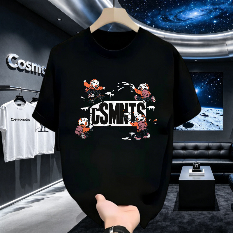 Kaos Pria Distro Original 100% Desain Grafiti CSMNT Anjing Kartun Streetwear, T-shirt Oversize Pria 