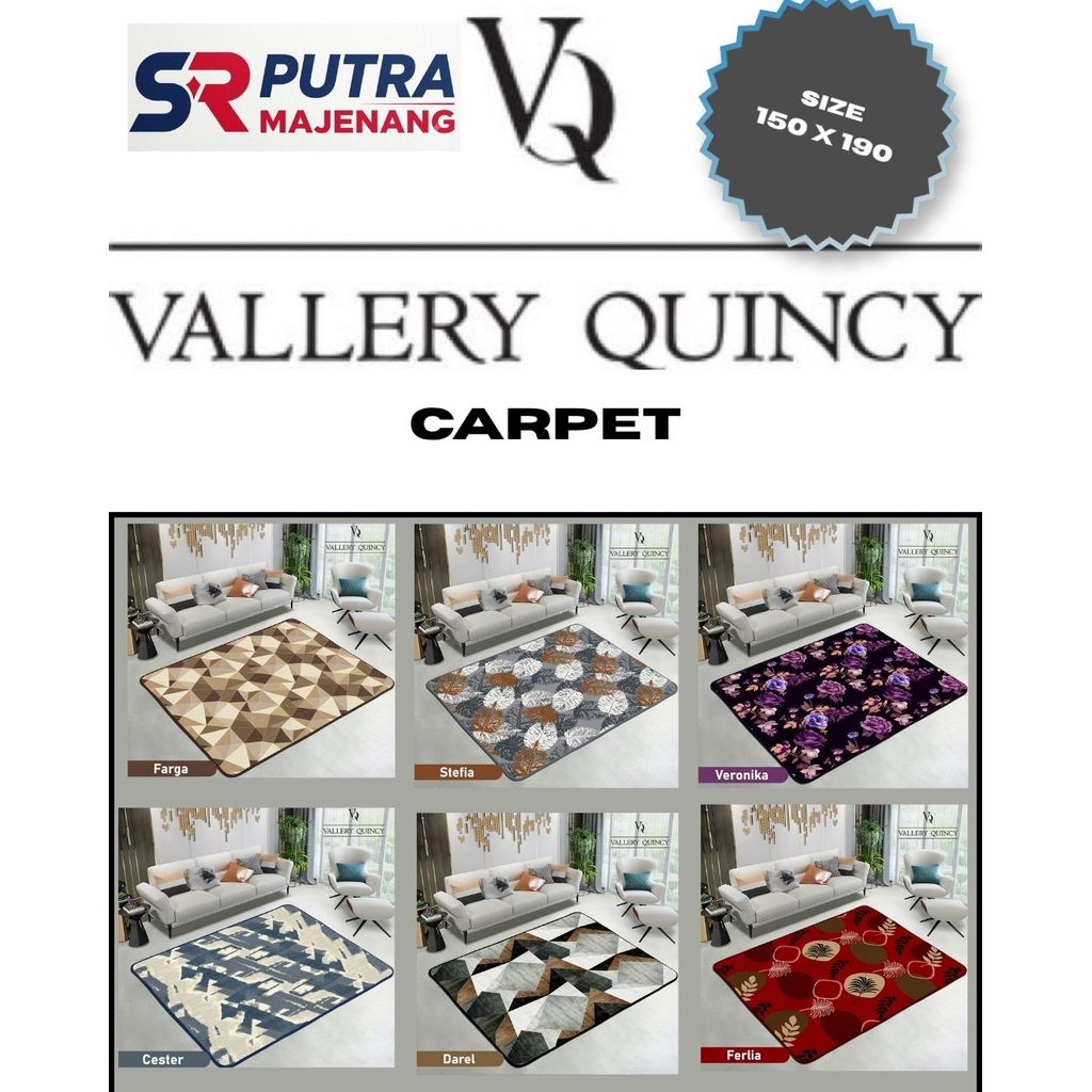 [ SRP ] Vallery Quincy " Standart " Ukuran 150 x 190 Internal Group ( Karpet Busa )