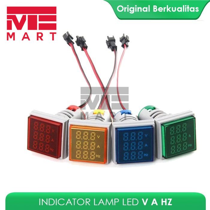 PILOT LAMP LED DIGITAL METER V HZ A / INDICATOR LED VOLT HZ AMPERE