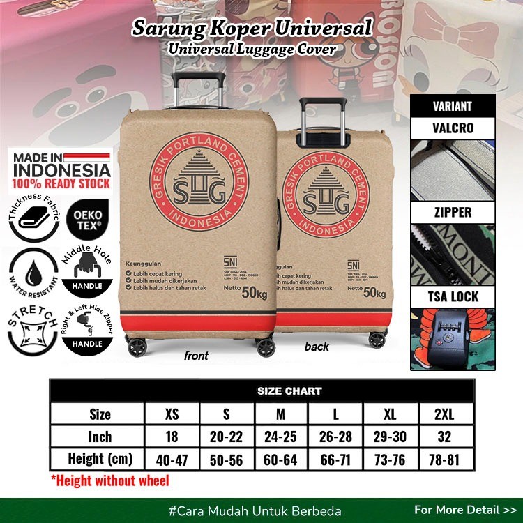 Sarung Koper Karung Semen Gresik SIG - Luggage Cover