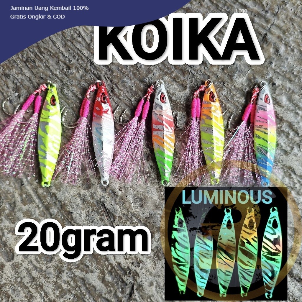 RC MICRO JIG copy KOIKA 20gram free double assist hook