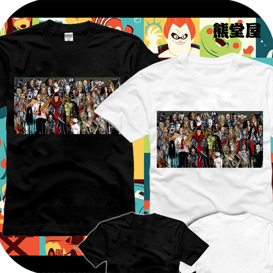 Kaos Oversized 100% Katun Murni Sablon Tidak Luntur Ready Stock Kirim Hari Ini COD Film horor, para 
