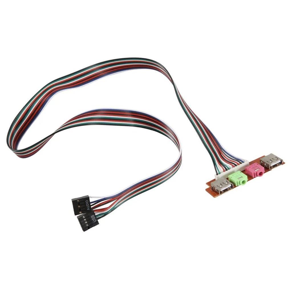 ABGN PC Computer USB Port Audio Headset Microphone Cable Support Front Panel