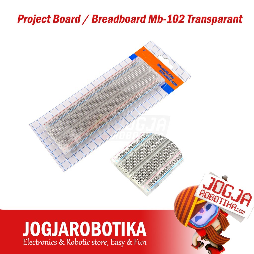 Project Board / Breadboard Mb-102 Transparant