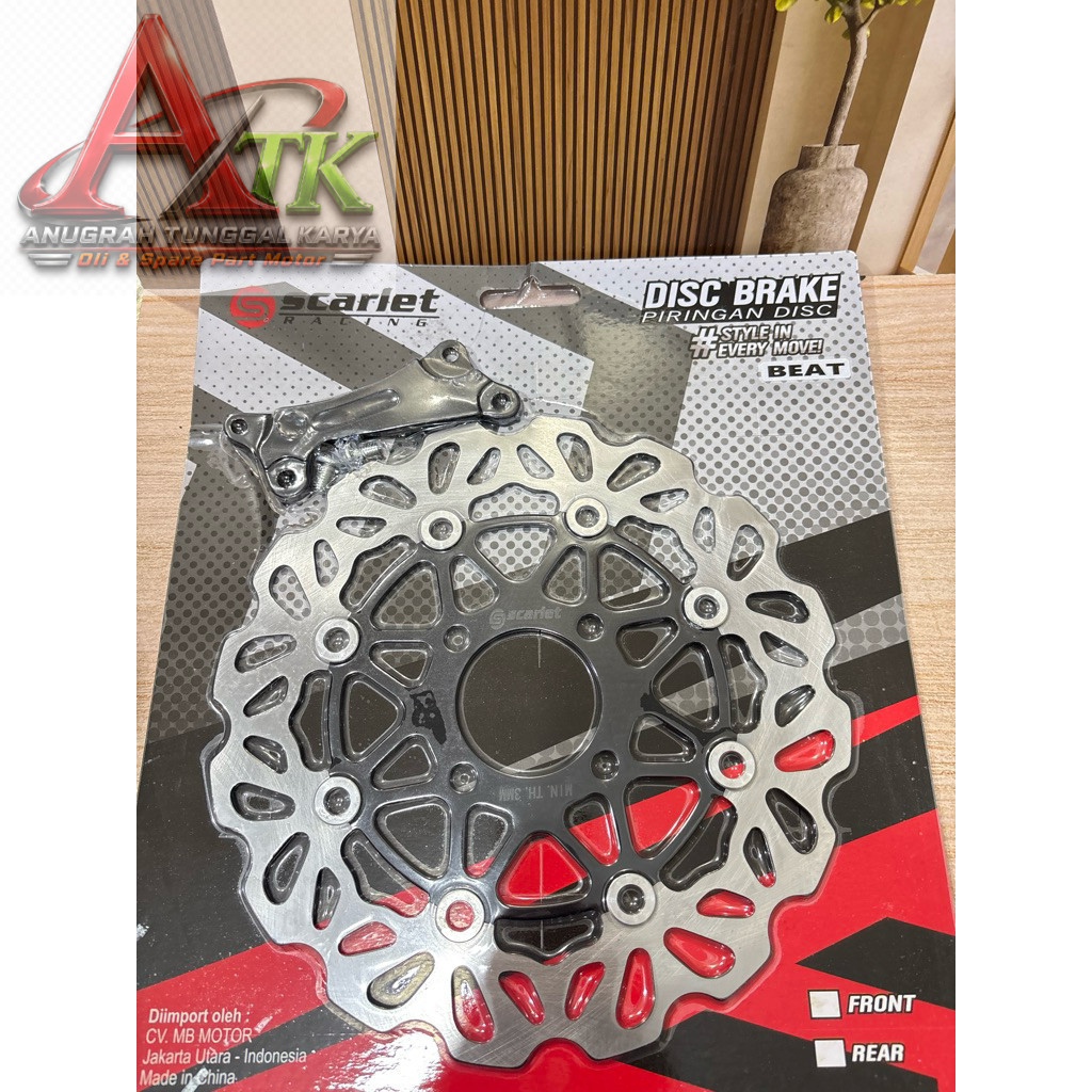 Piringan Disc Brake Depan Beat 260 mm Scarlet Racing