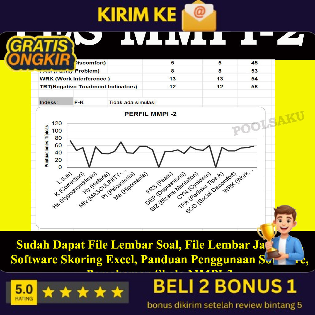 Software Tes Psokologo Psokotes MMPI2 MMPI 2 MMPI-2 MMPI Verso 2 / Software Skorong Psokogram MMPI2 