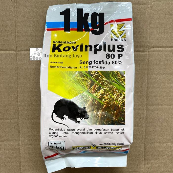 LL Racun Tikus seng fosfida 80P Kovinplus 1000 g 1 KG TERMURAH