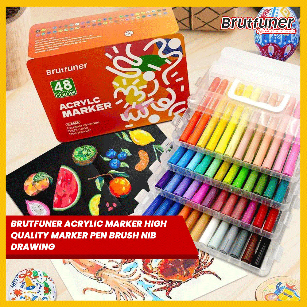 Brutfuner Acrylic Marker High Quality Marker Pen Brush Nib Drawing