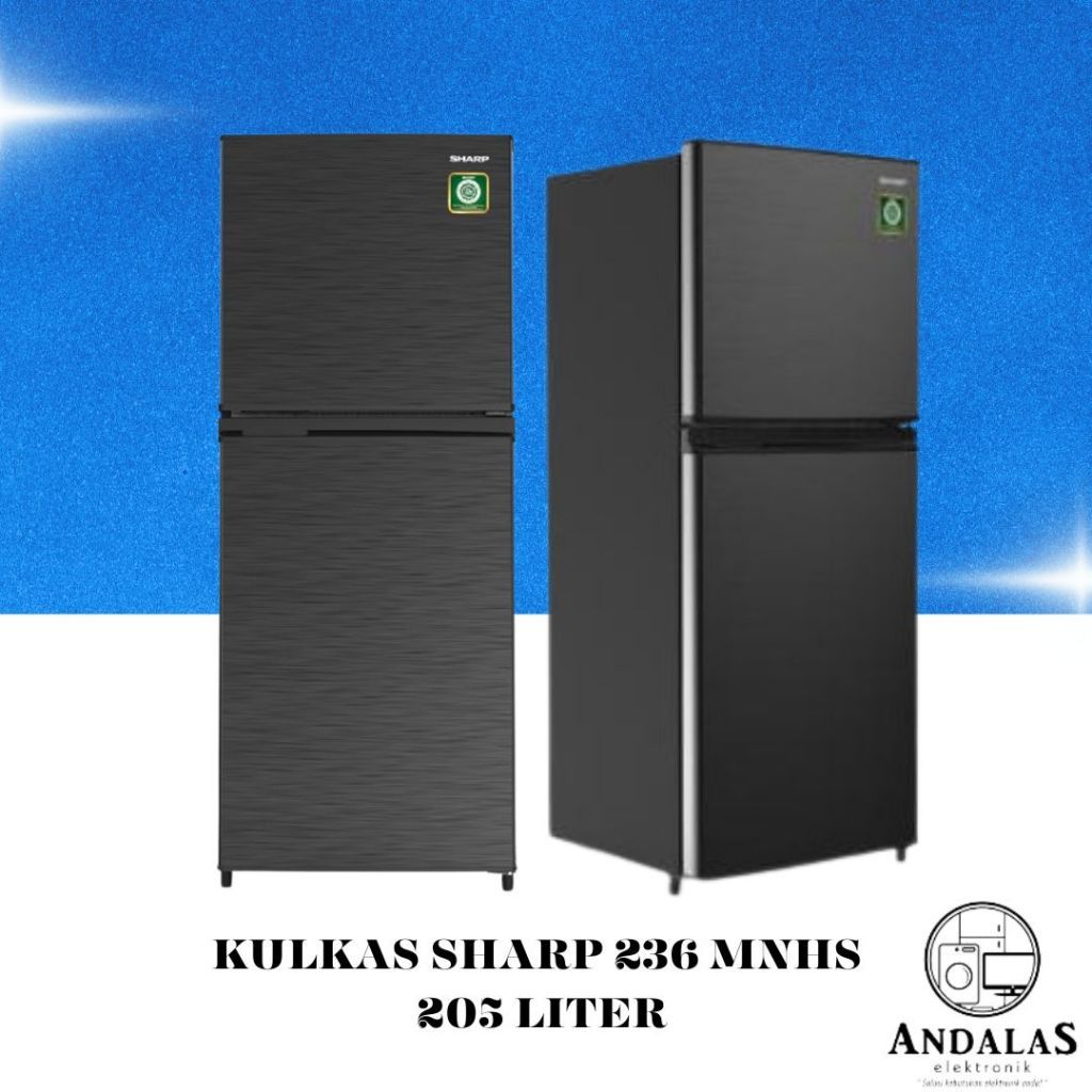 MS KULKAS SHARP SJ 236 MN LEMARI ES 2 PINTU SJ236MN SJ 236MN 236MNHS 236 MNHS