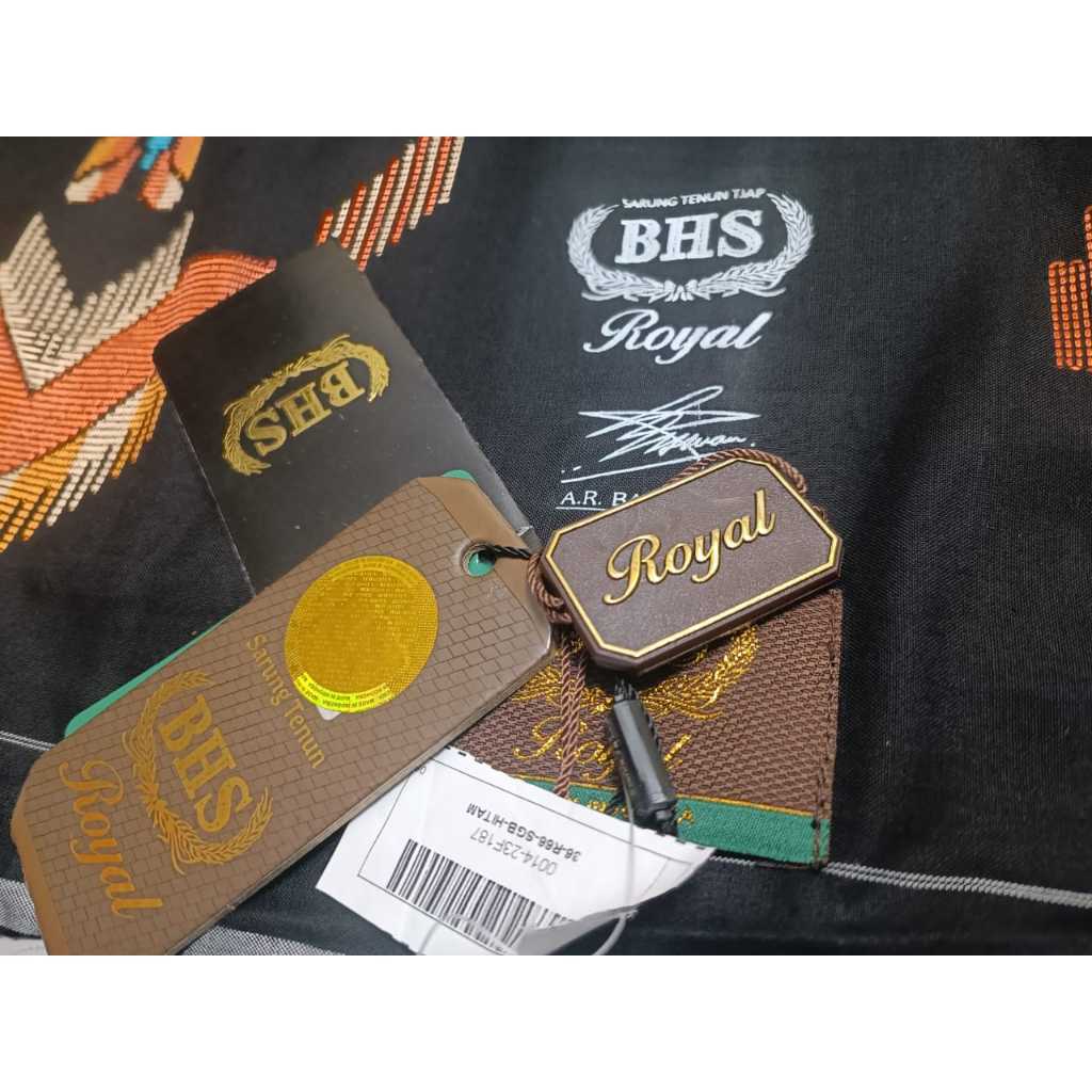 Sarung Bhs Royal Gold Bertanda Tangan Songket Mewah
