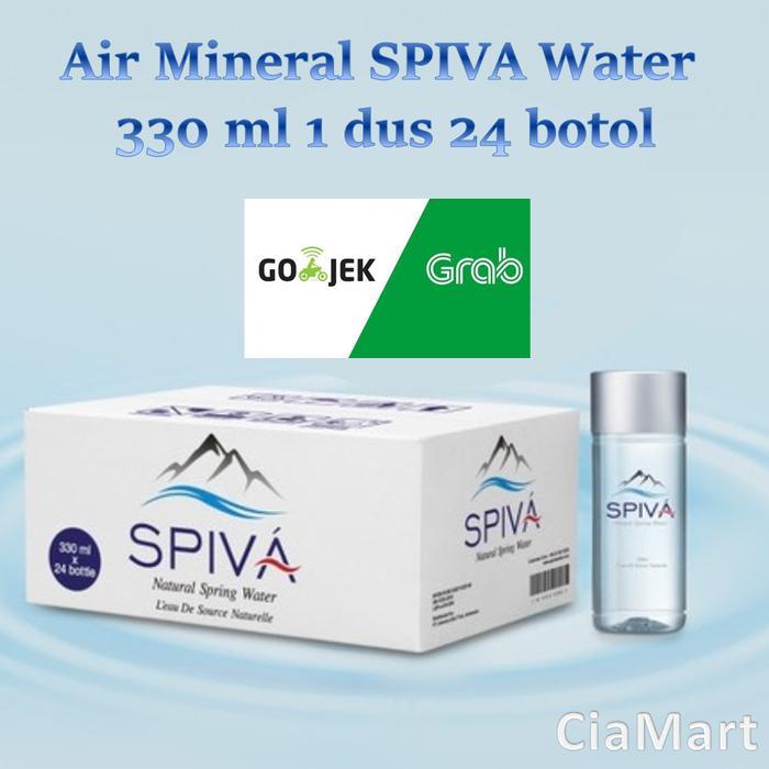 Air Mineral SPIVA Water 330ml Rejuvenating 1 dus 24 botol BPOM Halal Bebas Kontaminan Rendah TDS Kes