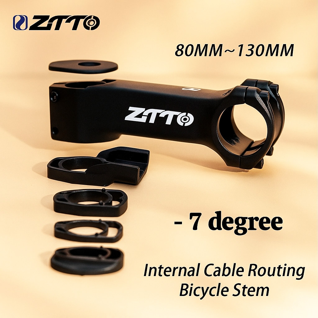 ZTTO Integrated Stem Sepeda Roadbike Internal Cable Routing -7 Derajat Negative Rise Alloy 31.8mm CN