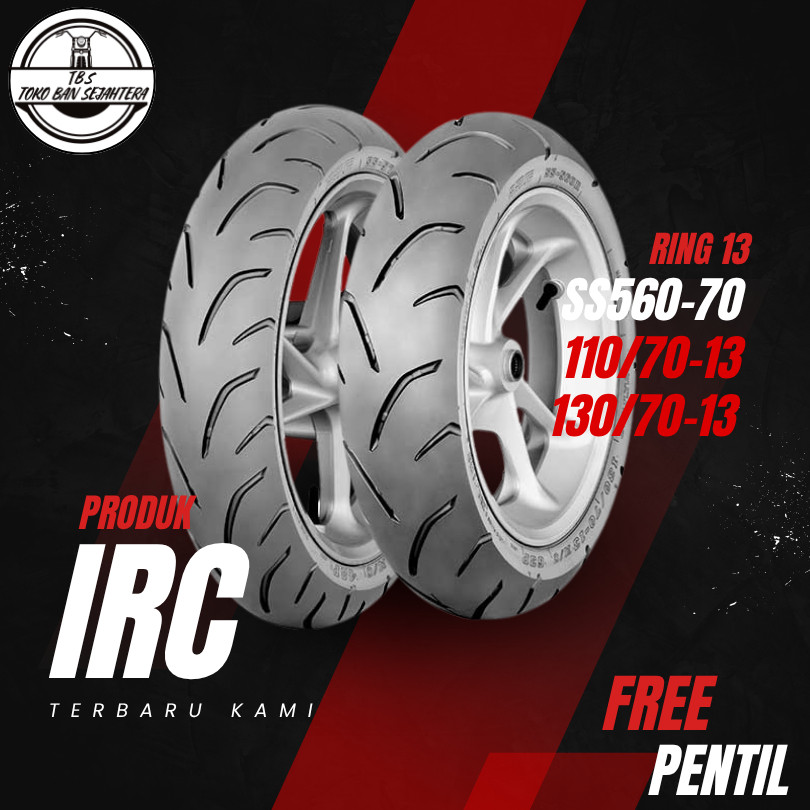 SEPASANG / SATUAN BAN MOTOR NMAX Ring 13 IRC SS570 SS560 DEPAN BELAKANG TUBELESS