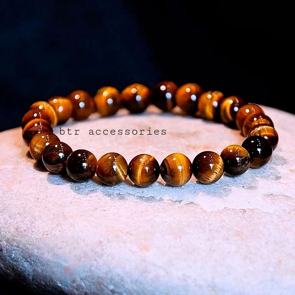 GELANG BATU SPAH MATA HARIMAU EYE TIGER ORIGINAL ASLI