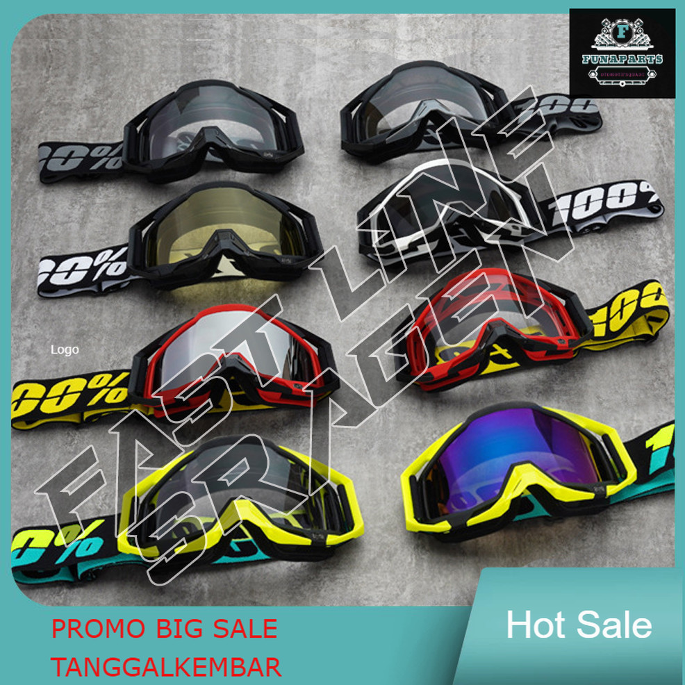 GOGGLE 100 PERCENT KACAMATA HELM TRAIL GOGEL MOTOCROSS MX TRABAS SUPERMOTO JPX KLX CRF ORCA