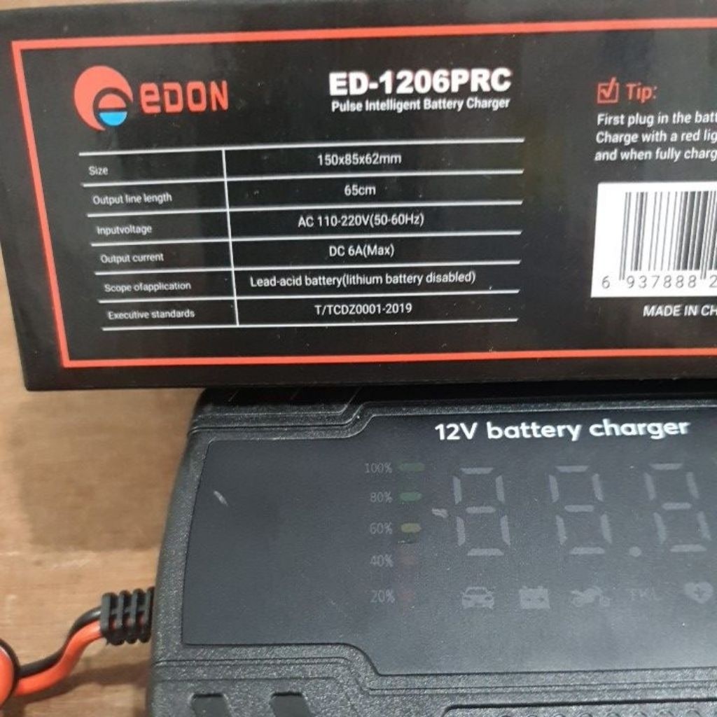 Cas Baterai Cas Aki Motor Mobil Charger Aki 12Volt 6A