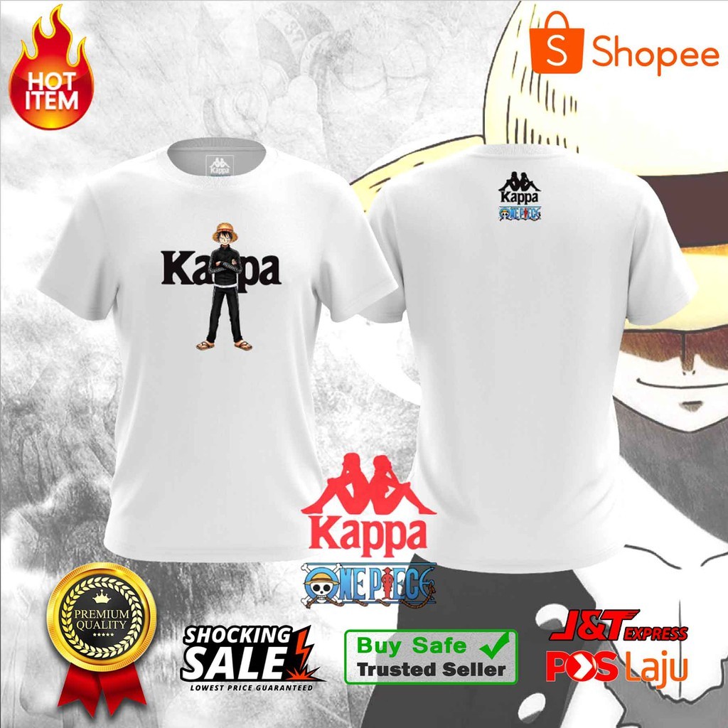 Populer . Barang baru Kappa x kaus grafis Anime One Piece uniseks