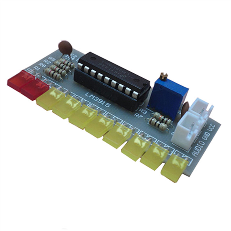 6X LM3915 Audio Level Indicator Diy Kit 10 Led Sound Audio Spectrum Analyzer Level Indicator Kit Ele