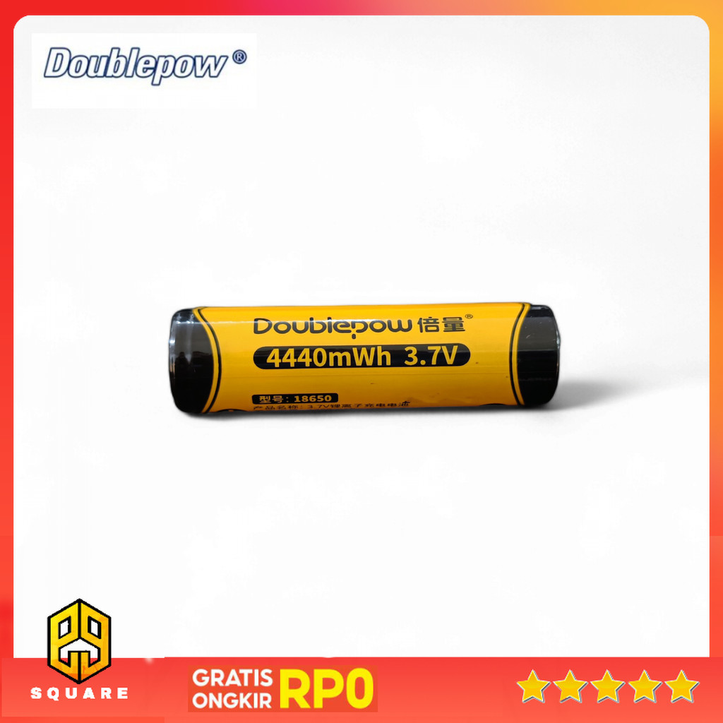 Doublepow Baterai 18650 1200mAh Lithium Battery - 1200PT Original 99Square
