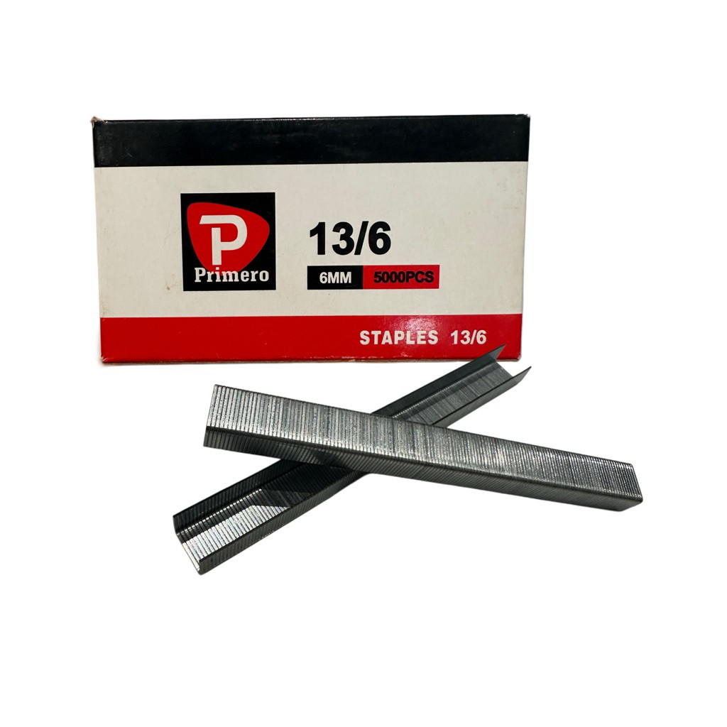 Isi staples 6 mm 13/6 isi 5000 pcs primero isi gun tacker refill isi stapler tembak steples