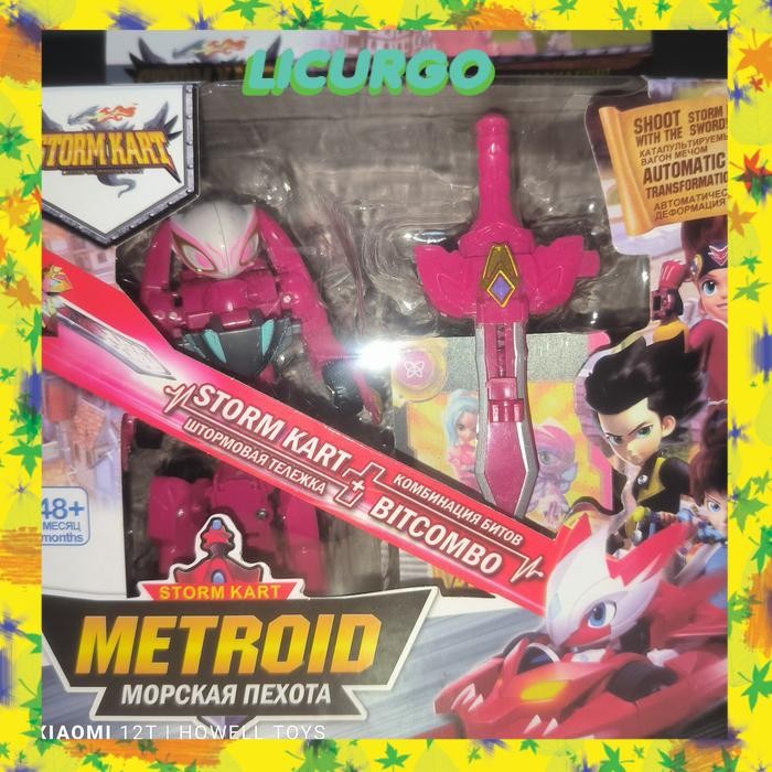 monkart megaroid draka leo zero mainan monkart dakra METROID robot mobil dan pedang - PIXIE