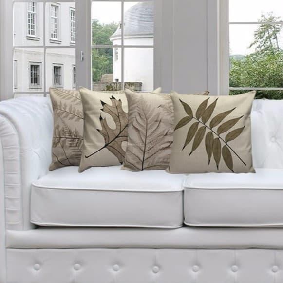 Termurah | Toala Sarung Bantal Sofa Motif Daun