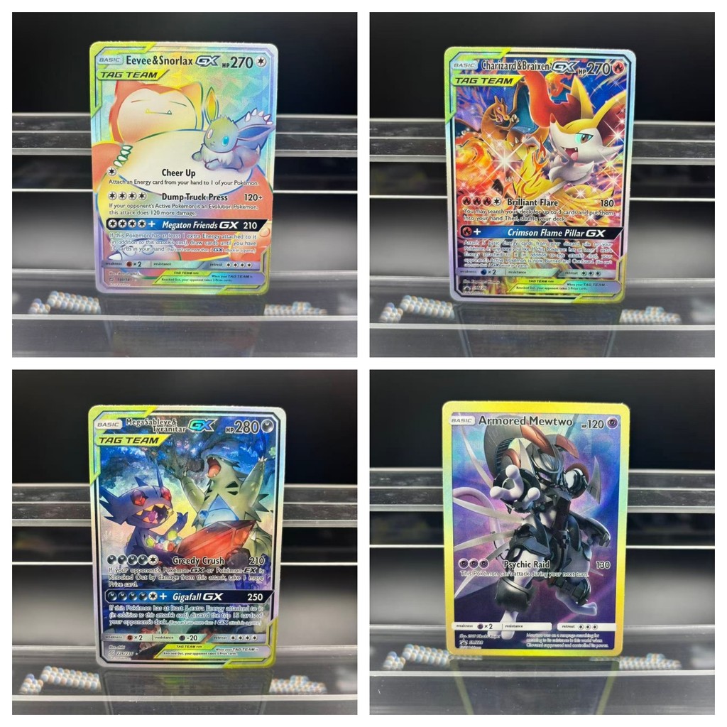 DIY PTCG Collection Cards Zekrom Umbreon Espeon Mewtwo GX EN Self Made Single Card Classic Game Anim
