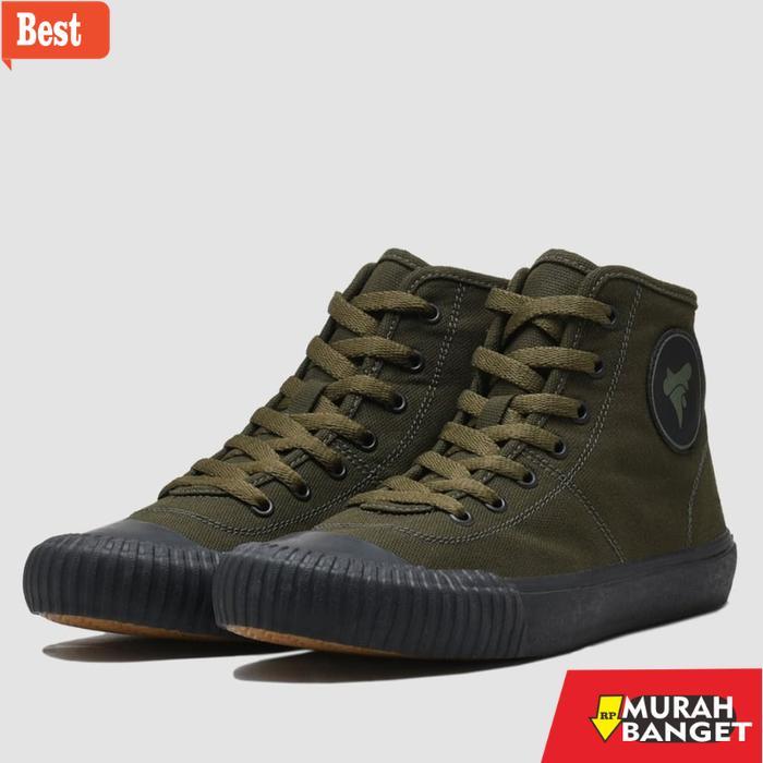 Mega Sale Ramadhan Sepatu Brodo Vulcan Hi - Olive Black - 40
