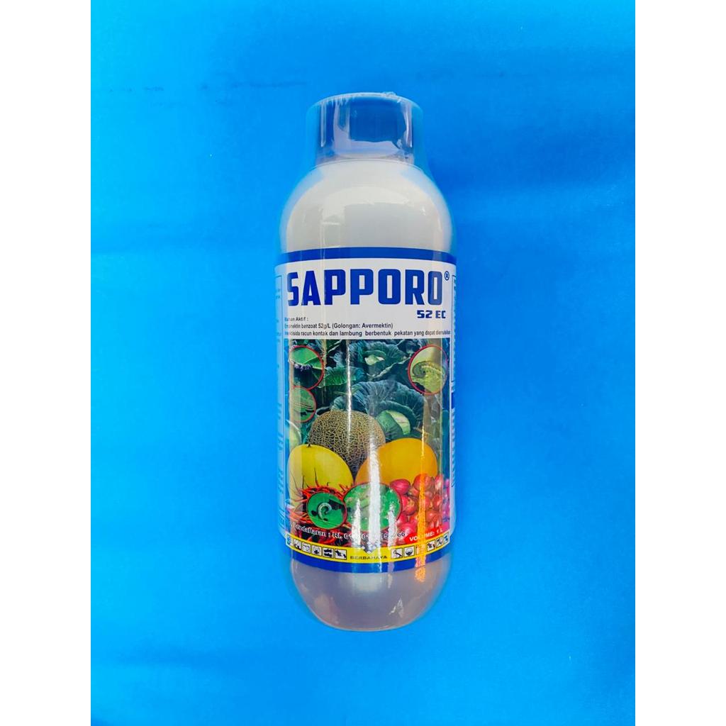 Insektisida SAPPORO 52 EC pengendali ulat isi 1 liter 500ml dari Santani Agro Mandiri