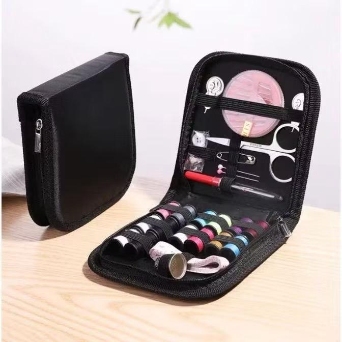 [PB] Tas Set Perlengkapan Menjahit Set Alat Jahit Pouch Hitam 10in1 Peralatan menjahit kecil lengkap