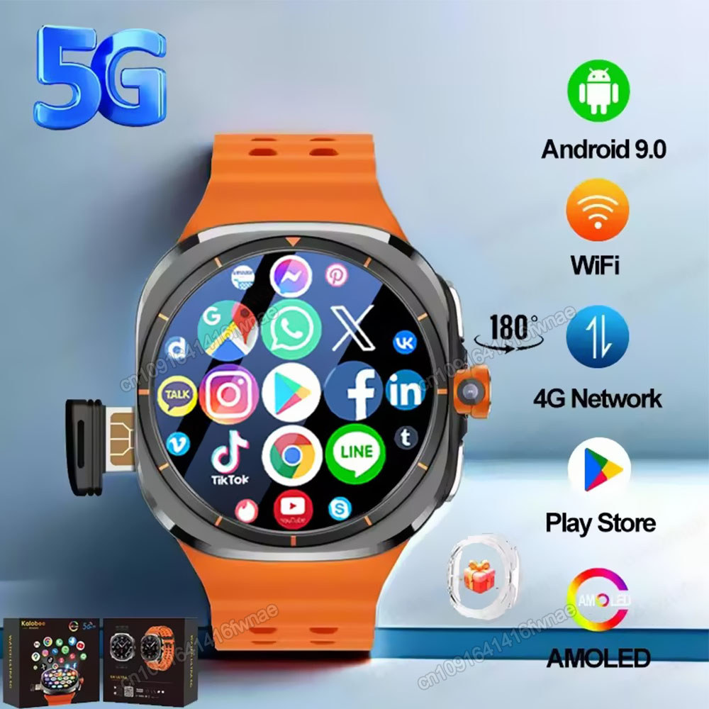 2025 New Smart Watch 4G/5G SIM Full Netcom WiFi NFC GPS  32GB Watches For Man 32GB Storage HD Camera