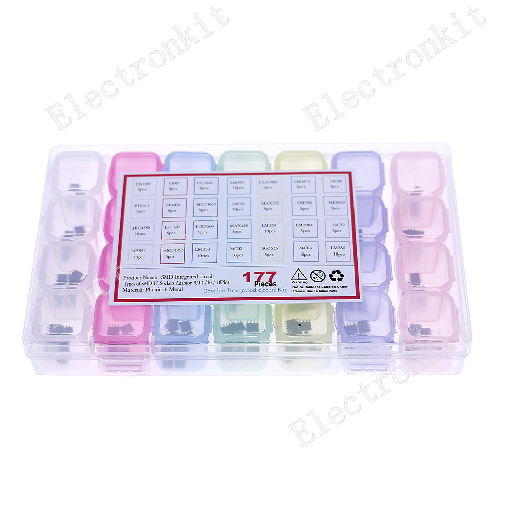 IC Integrated Circuit ip Kit DS1307 PT8211 JRC4558 NE555 OP07 TP4056 DS1302 AMP4953 MAX485 MC34063 I