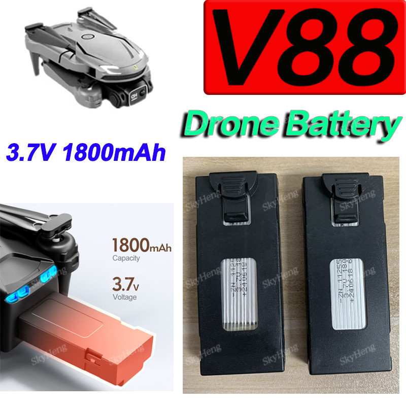 Original V88 8K Professional HD Drone Battery 3.7V 1800mAh For V88 Drone RC Qudcopter Battery Spare 