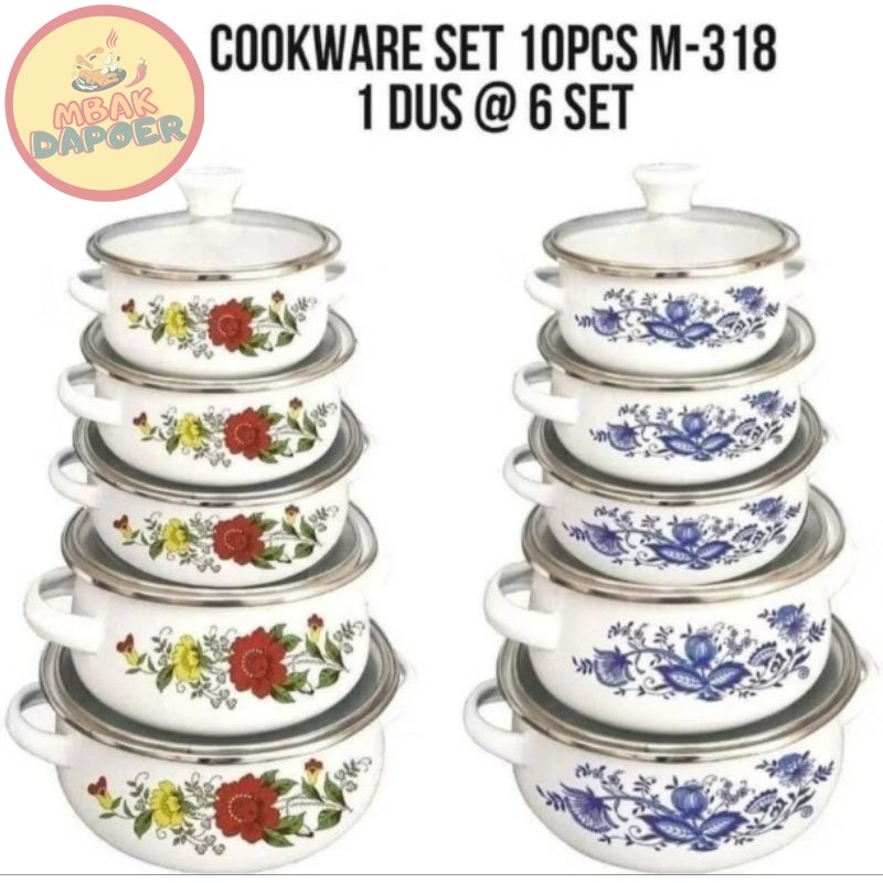 Panci Bunga Set 5 dan tutup